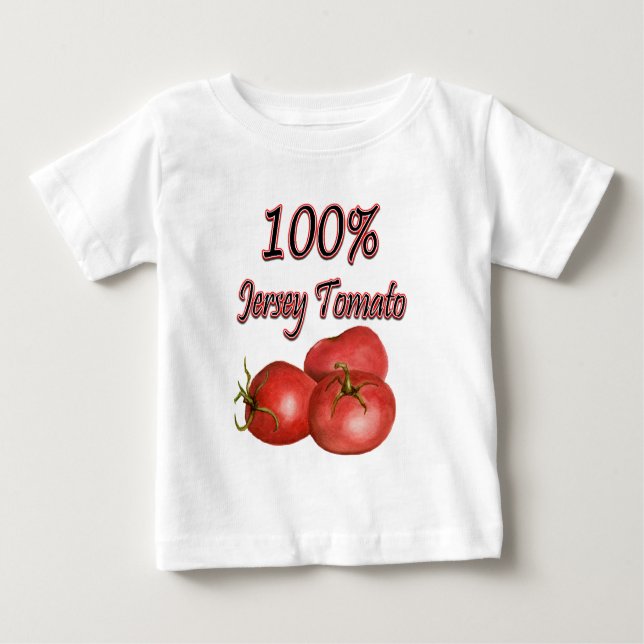Camiseta Para Bebê Tomate Jersey 100% (Frente)