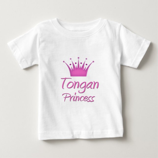 Camiseta Para Bebê Tongan Princess (Frente)
