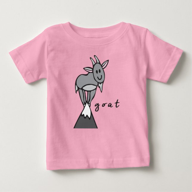 Camiseta Para Bebê Topo do Bebê de Cabra ou Camisa-T (com base inferi (Frente)