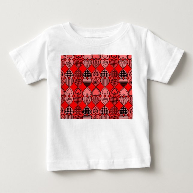 Camiseta Para Bebê Topsy Turvy Hearts (Frente)