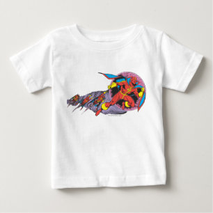Camiseta Para Bebê Tornado Vermelho No Movimento Do Vento