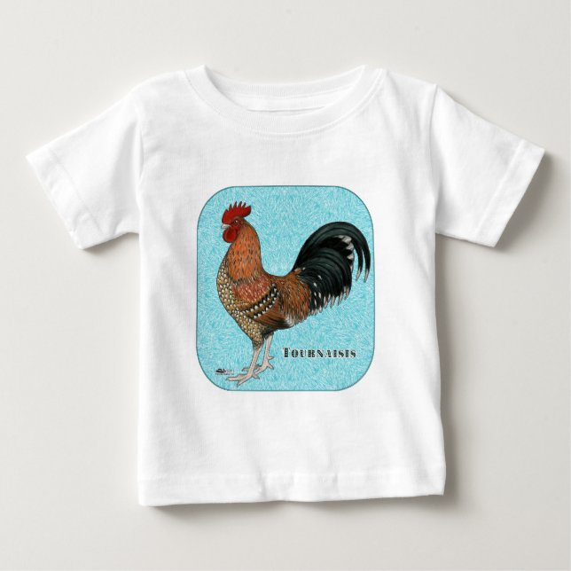 Camiseta Para Bebê Tornaisis Rooster (Frente)