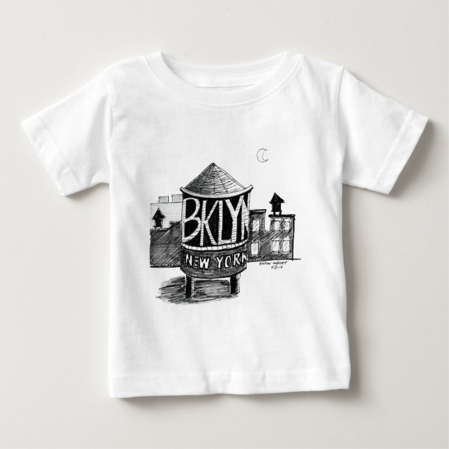 Camiseta Para Bebê Torre de água de Brooklyn (Frente)