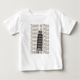 Camiseta Para Bebê Torre De Pisa