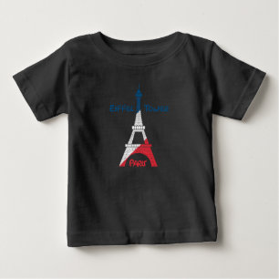 Camiseta Para Bebê Torre Eiffel