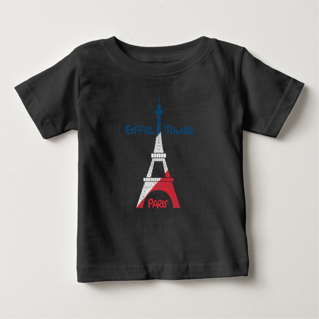 Camiseta Para Bebê Torre Eiffel (Frente)