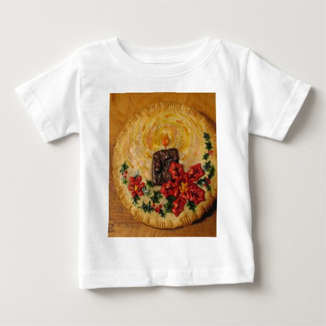 Camiseta Para Bebê Torta da vela (Frente)