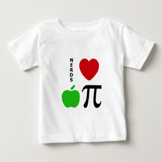 Camiseta Para Bebê Torta de Apple do amor dos nerd
