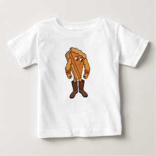 Camiseta Para Bebê Torta Forte Usando Botas