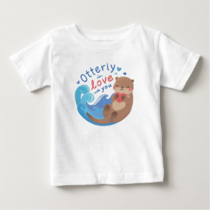 Camiseta Para Bebê Totalmente Apaixonado por Você