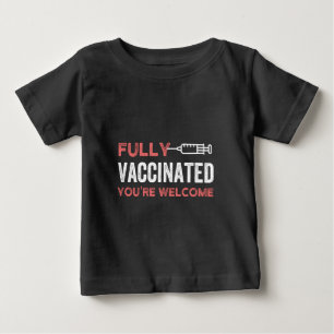Camiseta Para Bebê Totalmente Vacinado.