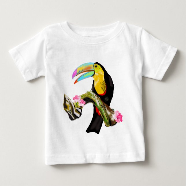 Camiseta Para Bebê Toucan Bird Baby T Shirt (Frente)