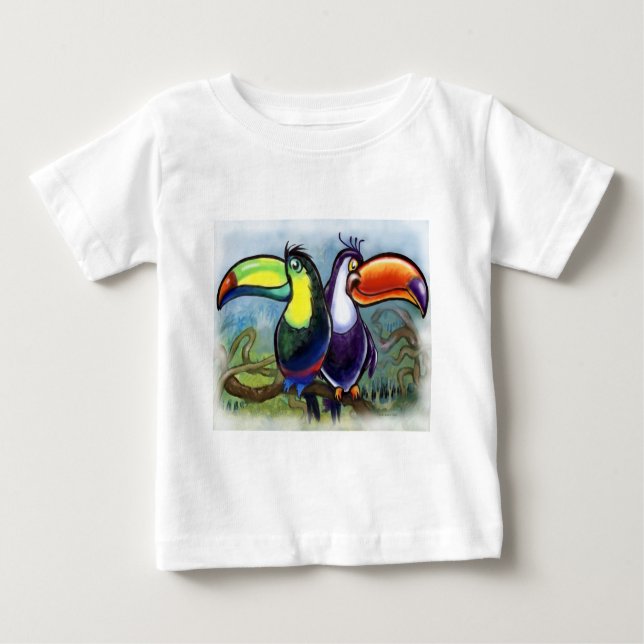 Camiseta Para Bebê Toucans (Frente)