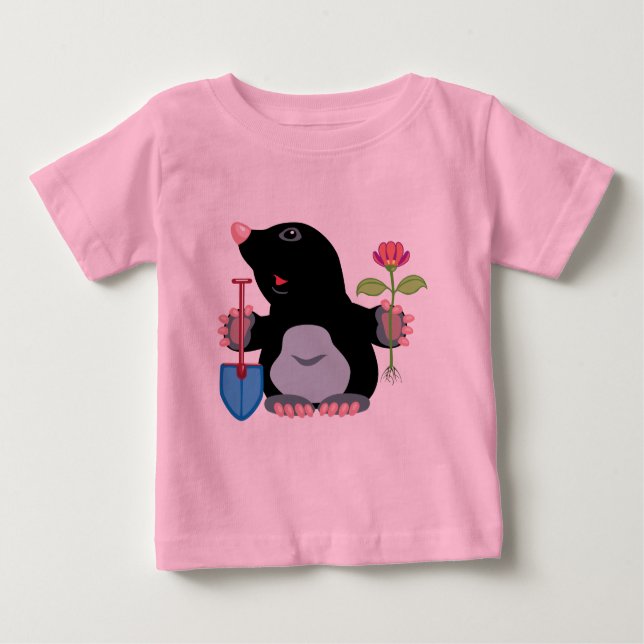 Camiseta Para Bebê toupeira (Frente)