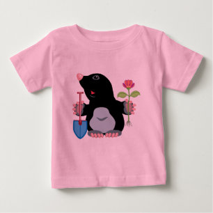 Camiseta Para Bebê toupeira dos desenhos animados