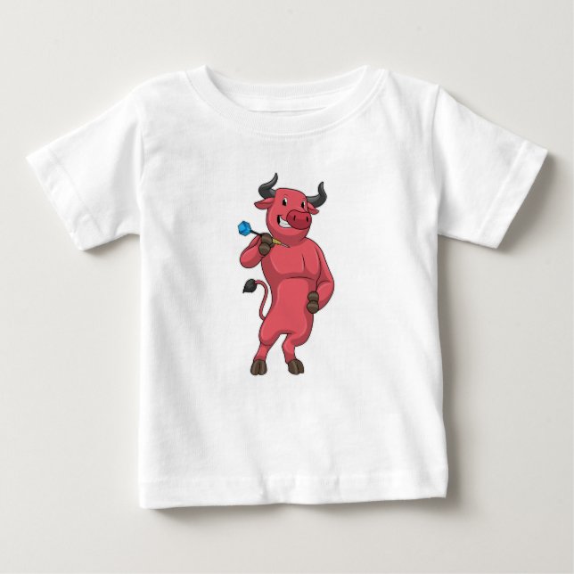 Camiseta Para Bebê Touro nas Trevas com Dart (Frente)