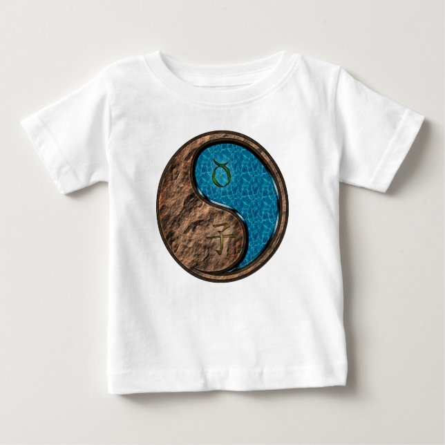 Camiseta Para Bebê Touro & Rato de Água (Frente)