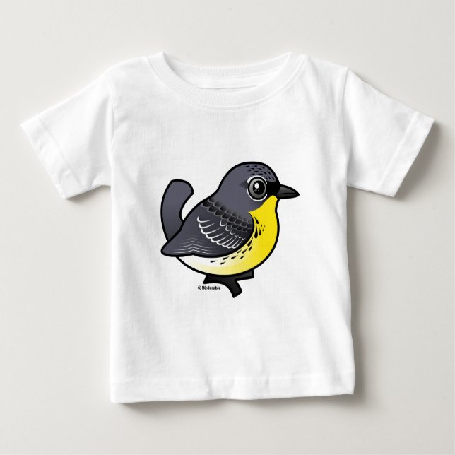 Camiseta Para Bebê Toutinegra de Birdorable Kirtland (Frente)