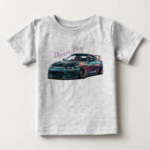Camiseta Para Bebê Toyota Personalizada Supra com T-Shirt com Decals