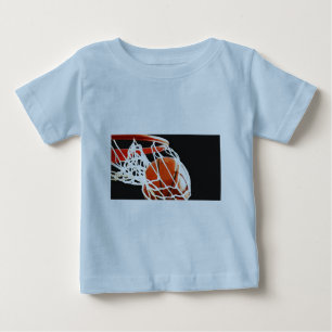 Camiseta Para Bebê Trabalho de arte de basquetebol