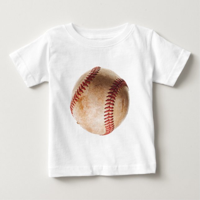 Camiseta Para Bebê Trabalho de arte de beisebol (Frente)