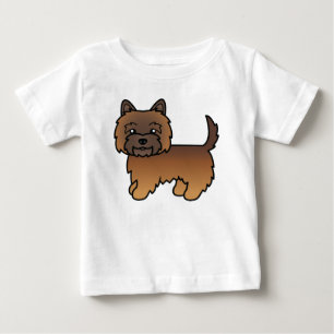 Camiseta Para Bebê Trabalho de arte de Caricatura do Cairn Terrier Co