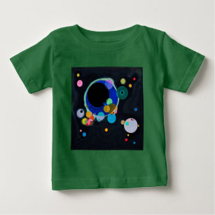 Camiseta Para Bebê Trabalho de arte de Vários Círculos do Kandinsky