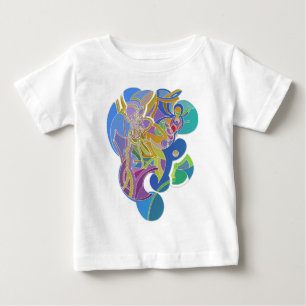 Camiseta Para Bebê Trabalho de arte Whimsical