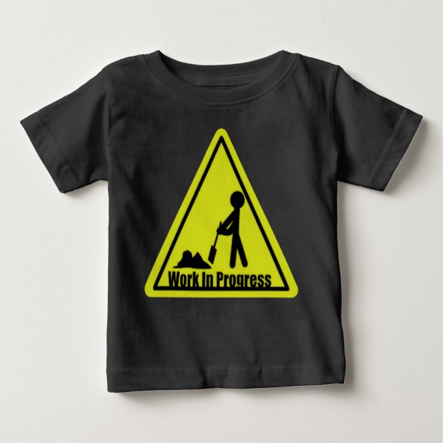 Camiseta Para Bebê Trabalho em curso - Personalizado (Frente)