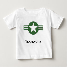 Camiseta Para Bebê TRABALHO EM EQUIPE Verde EUA