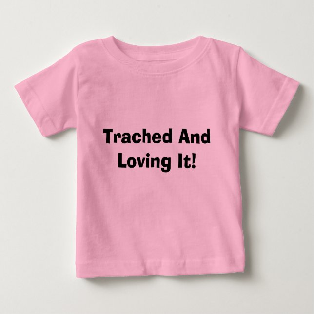 Camiseta Para Bebê Trached e amor dele! (Frente)