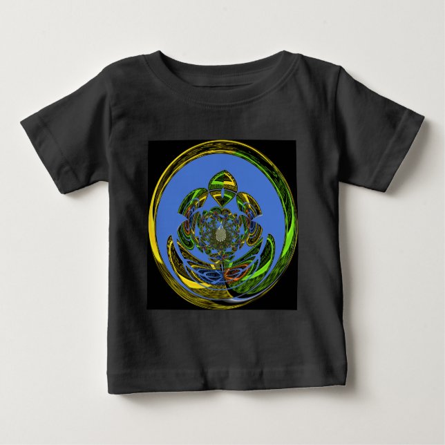 Camiseta Para Bebê Tradicional Apenas Azul (Frente)
