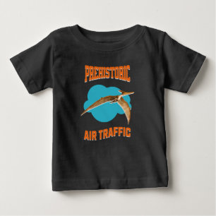 Camiseta Para Bebê Tráfego Aéreo Pré-Histórico Pterodáctilo Dinossaur