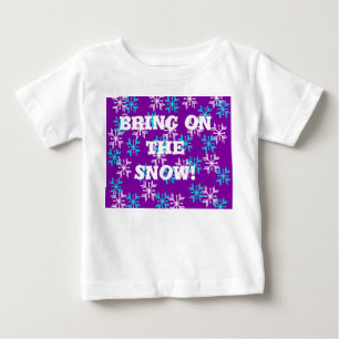 Camiseta Para Bebê Traga a neve