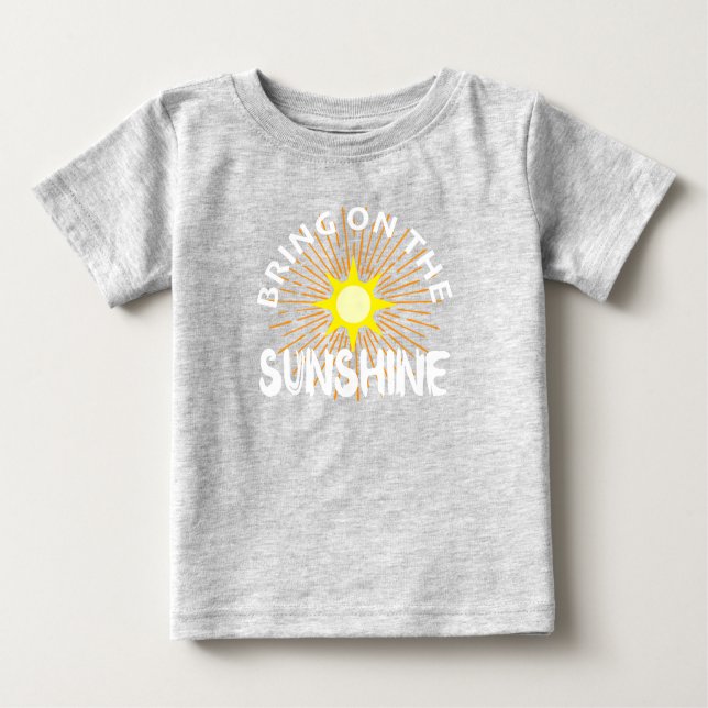 Camiseta Para Bebê Traga O Design Sunshine - Baby Fine Jersey T- (Frente)