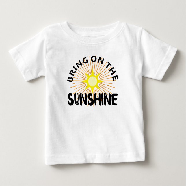 Camiseta Para Bebê Traga O Design Sunshine - Baby Fine Jersey T- (Frente)