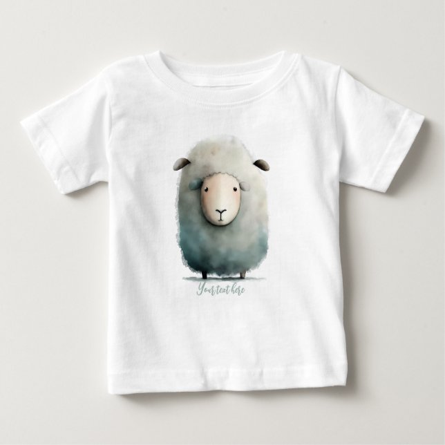 Camiseta Para Bebê Traje de ovelha personalizado (Frente)