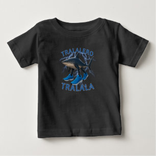 Camiseta Para Bebê Tralalero Tralala Cópia Ilegal Italian Meme