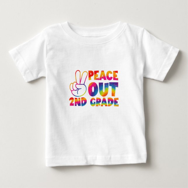 Camiseta Para Bebê Tranquilidade de Segundo Grau Tie Dye no Último Di (Frente)