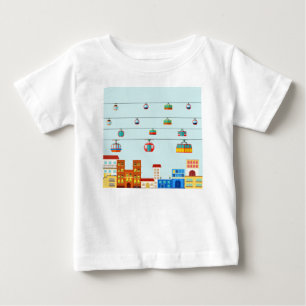 Camiseta Para Bebê transporte público centro
