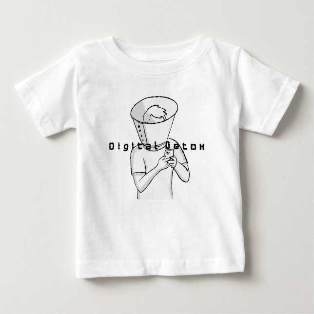 Camiseta Para Bebê tratamento de detox digital (Frente)