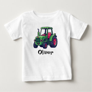 Camiseta Para Bebê Trator de Melancia Fofo