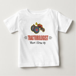 Camiseta Para Bebê Trator engraçado