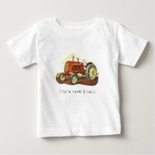 Camiseta Para Bebê trator,….isso é como eu rolo