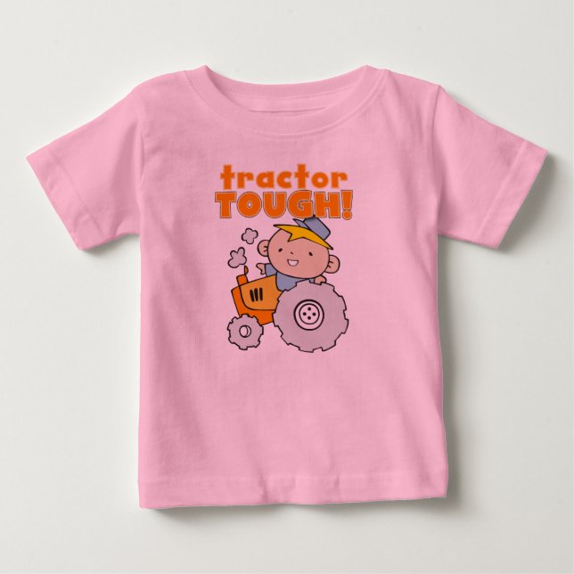 Camiseta Para Bebê Trator resistente (Frente)