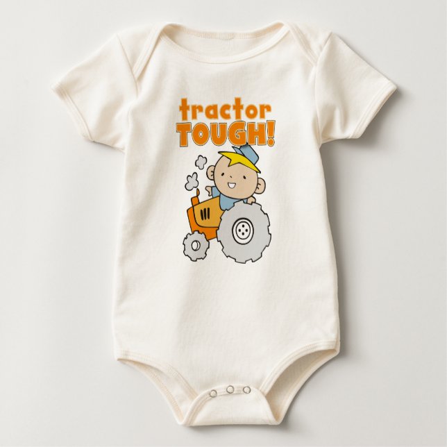 Camiseta Para Bebê Trator resistente (Frente)