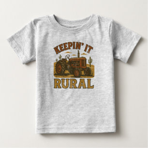 Camiseta Para Bebê Trator rural