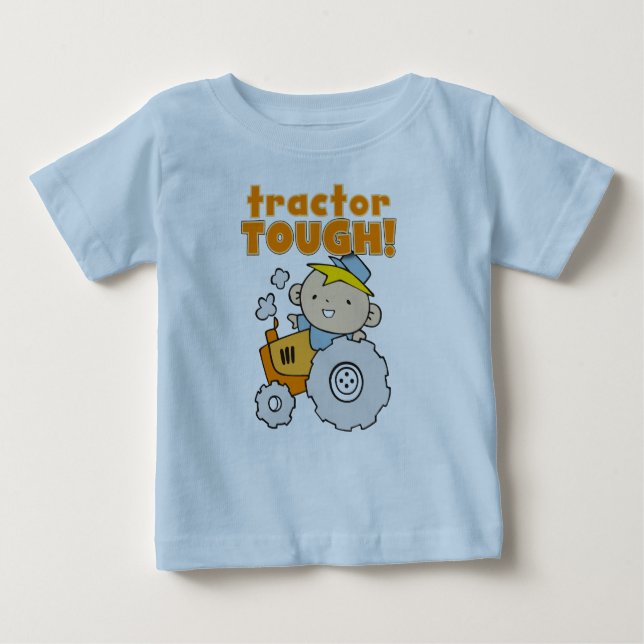 Camiseta Para Bebê Trator Tough (Frente)