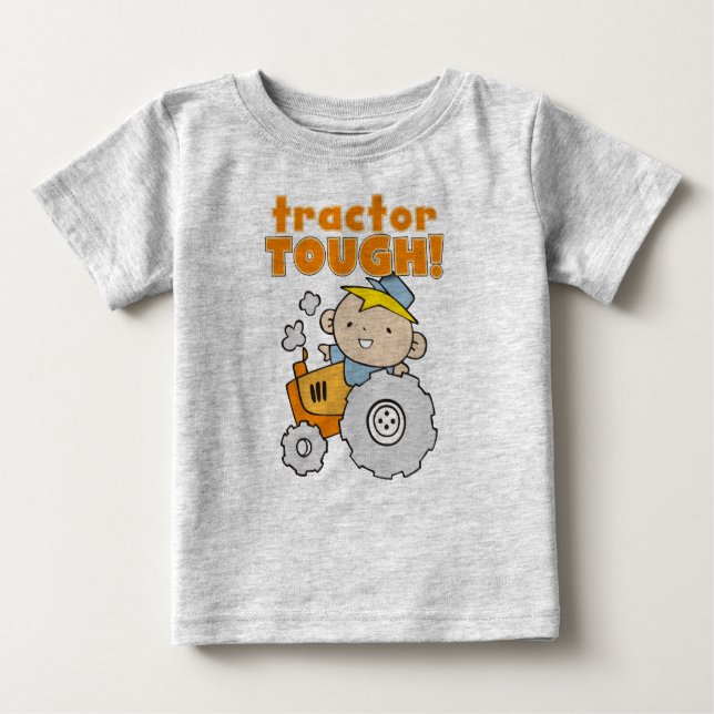 Camiseta Para Bebê Trator Tough (Frente)