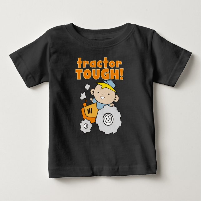 Camiseta Para Bebê Trator Tough (Frente)